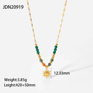 Sunshine Bead Pendant Necklace
