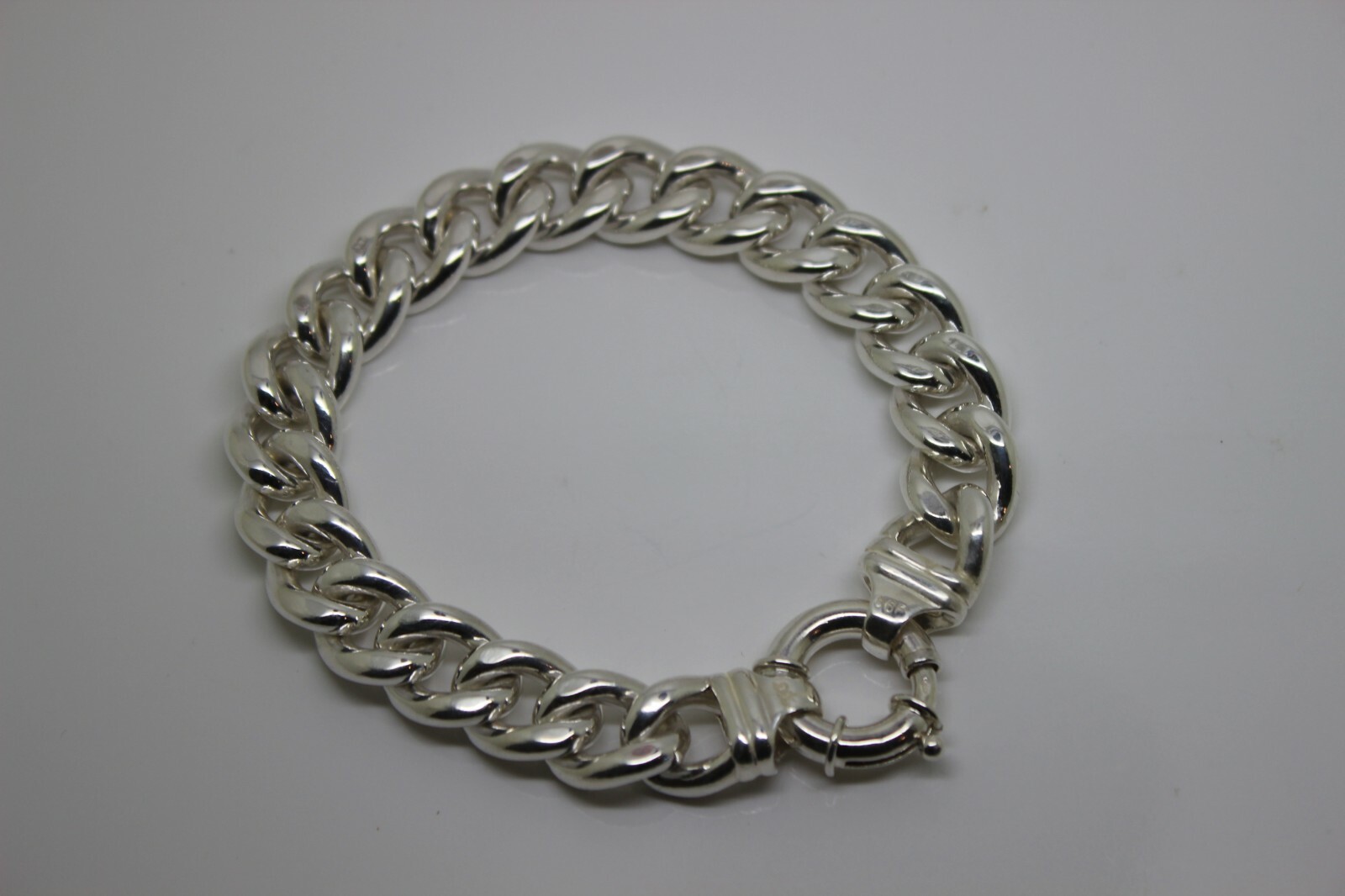 Fine Silver 999 Kerb Curb Bracelet 21cm 81.60Grams *Free Express Post In Oz