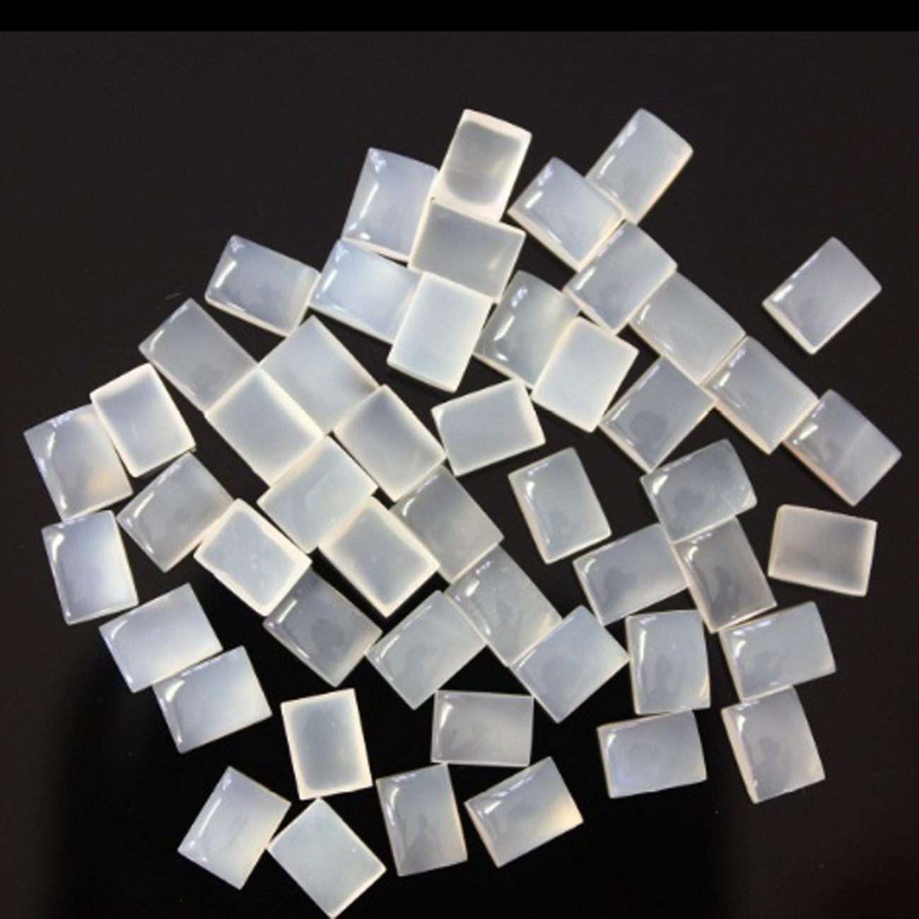 Natural White Moonstone Rectangle Cabochon 6x8mm To 12x16mm Loose Gemstone