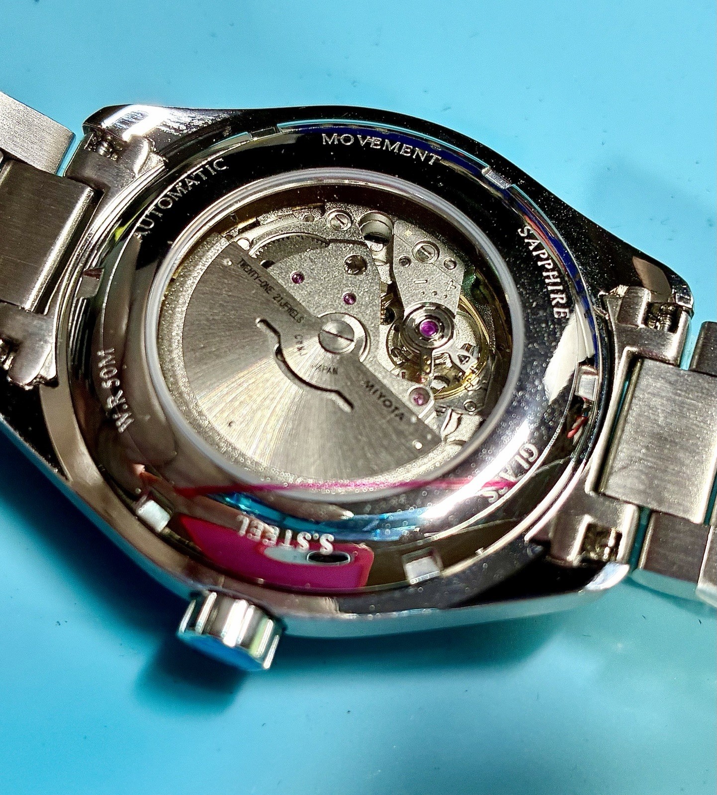 CORGEUT AUTOMATIC SAPPHIRE 41MM BLACK TEAKED DIAL OCEANMASTER STAINLESS STEEL