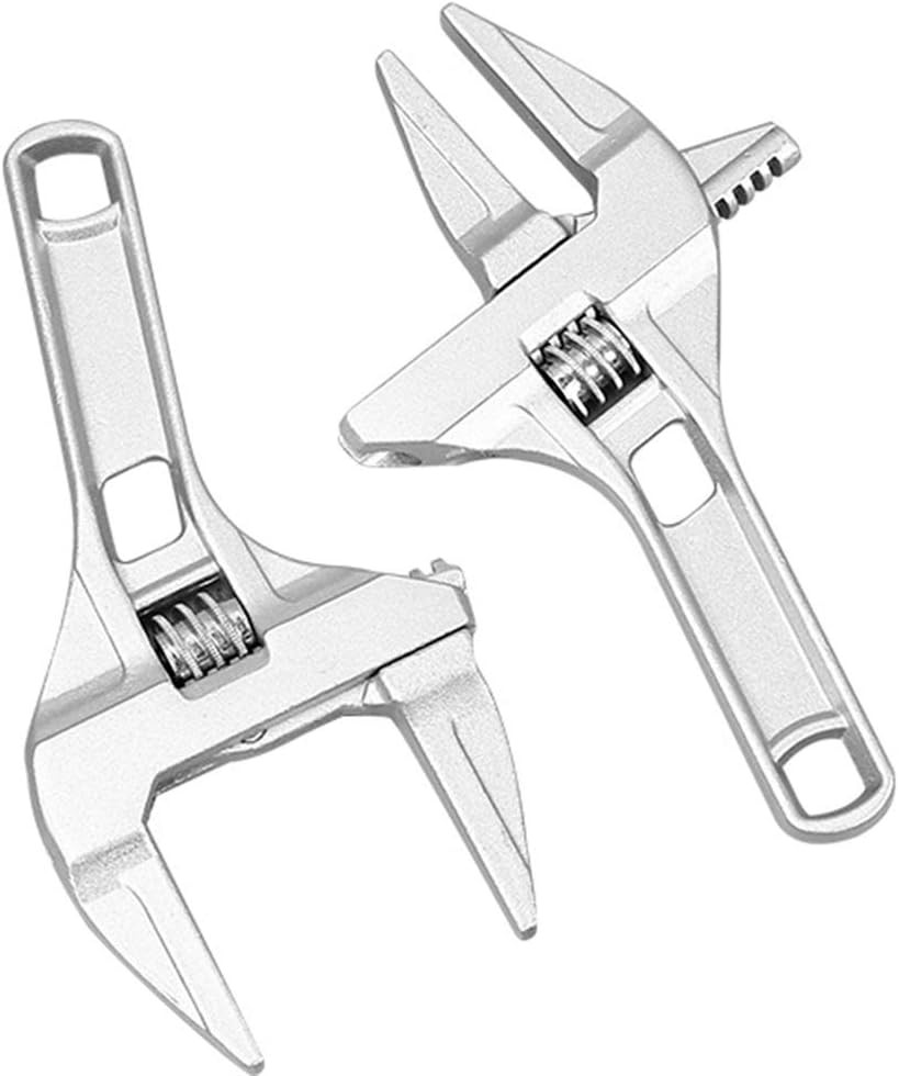 Adjustable Wrench Large Opening Bathroom Spanner Jig Saw 16-68mm, Silver