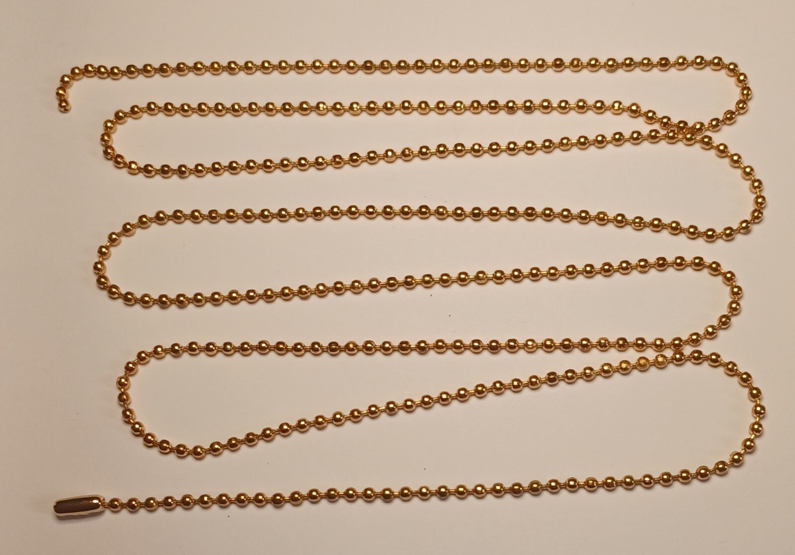 Light Copper 24″25″27″28″30″33″34″36″40″ Military 2.4mm Ball Bead Dog Tag Chain