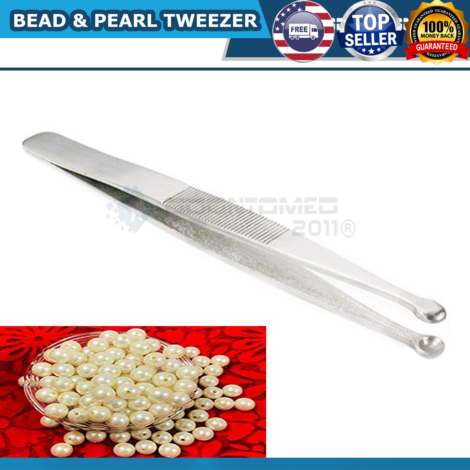 PROFESSIONAL JEWELRY BEAD AND PEARL HANDLING TWEEZER / CUP BEADING TWEEZER ODM