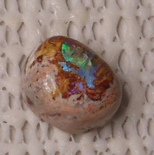 6.54ct Mexican Fire Opal Freeform Cabochon 12.6 x 10.3 x 6.4mm (A Beauty)