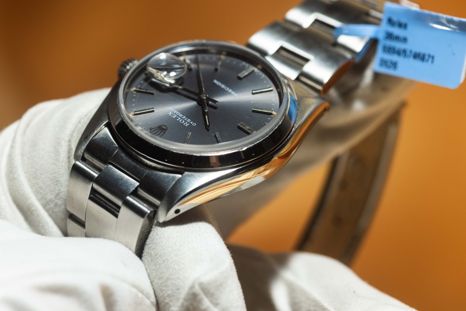 Rolex 34mm OysterDate Precision Vintage Watch – Grey Dial – 6694