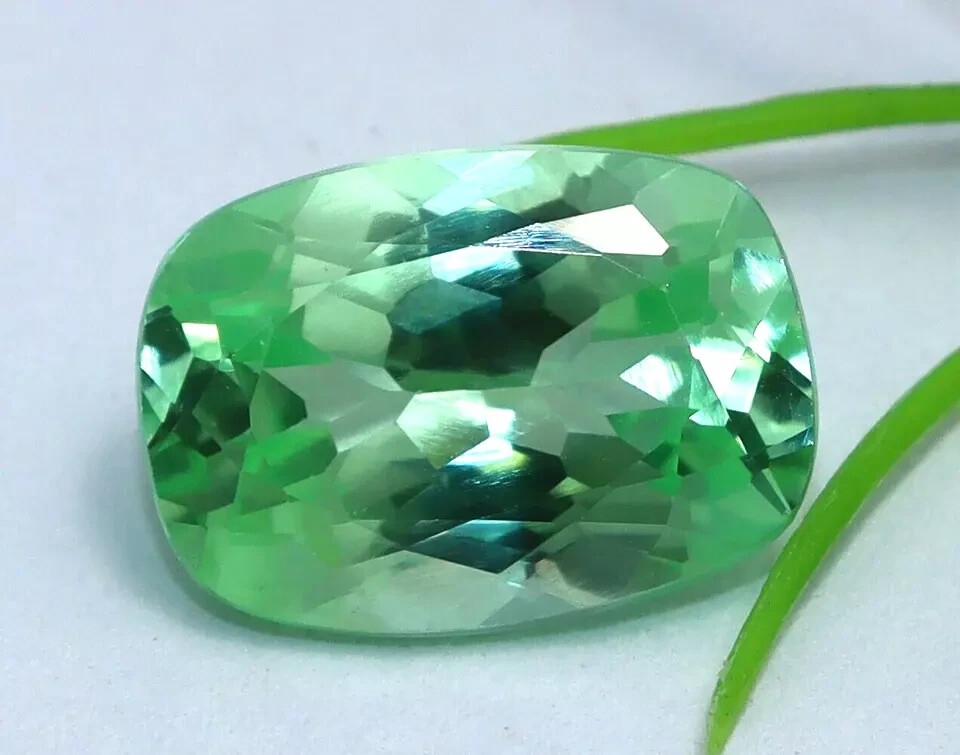 6.65 Ct Natural Cushion Shape Montana Green Sapphire Certified Loose Gemstone