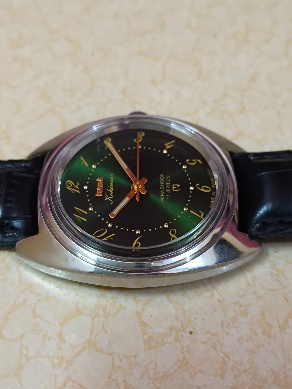 Vintage HMT Kohinoor Green 17 Jewels Mechanical Hand Winding Men’s Wrist Watch