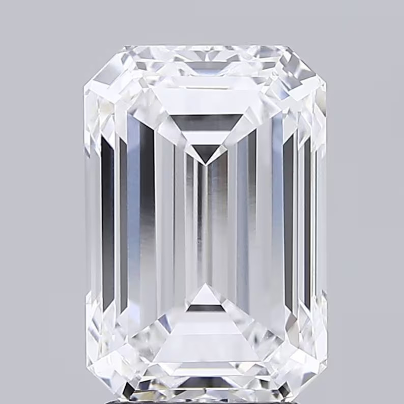 Loose CVD Lab Grown Diamond 6×8 mm Emerald D Color IF CLARITY Certified Diamond