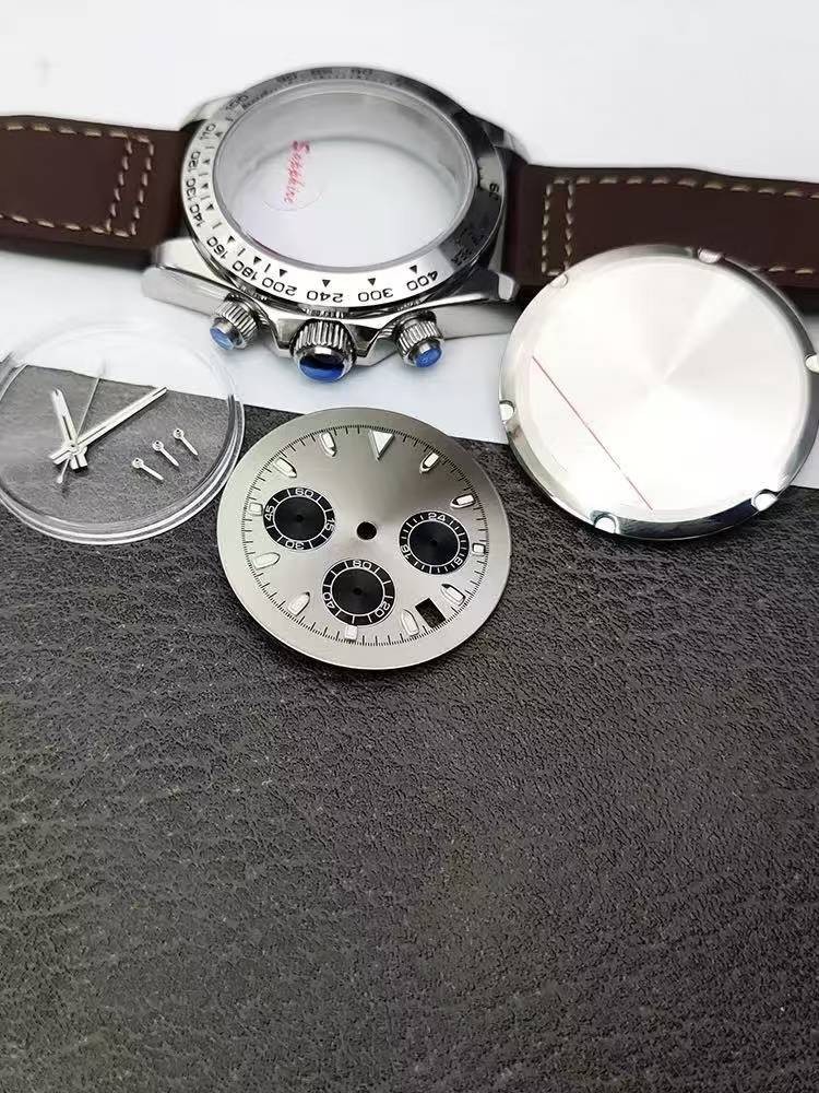 40mm VK63 Chronograph Case Luminous Sapphire Waterproof Diver Style