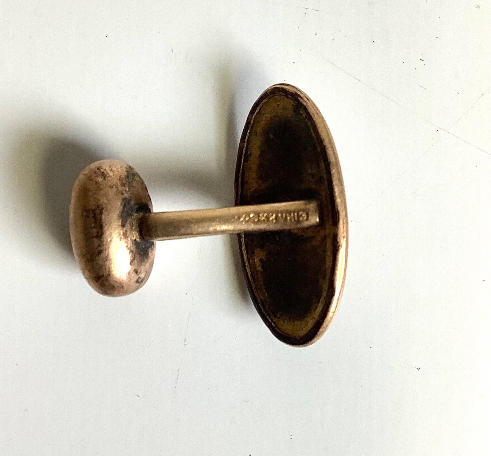 Eirar & Co. Gold Color Cufflink Monogram Initial J ** Vtg E Ira Richards Co