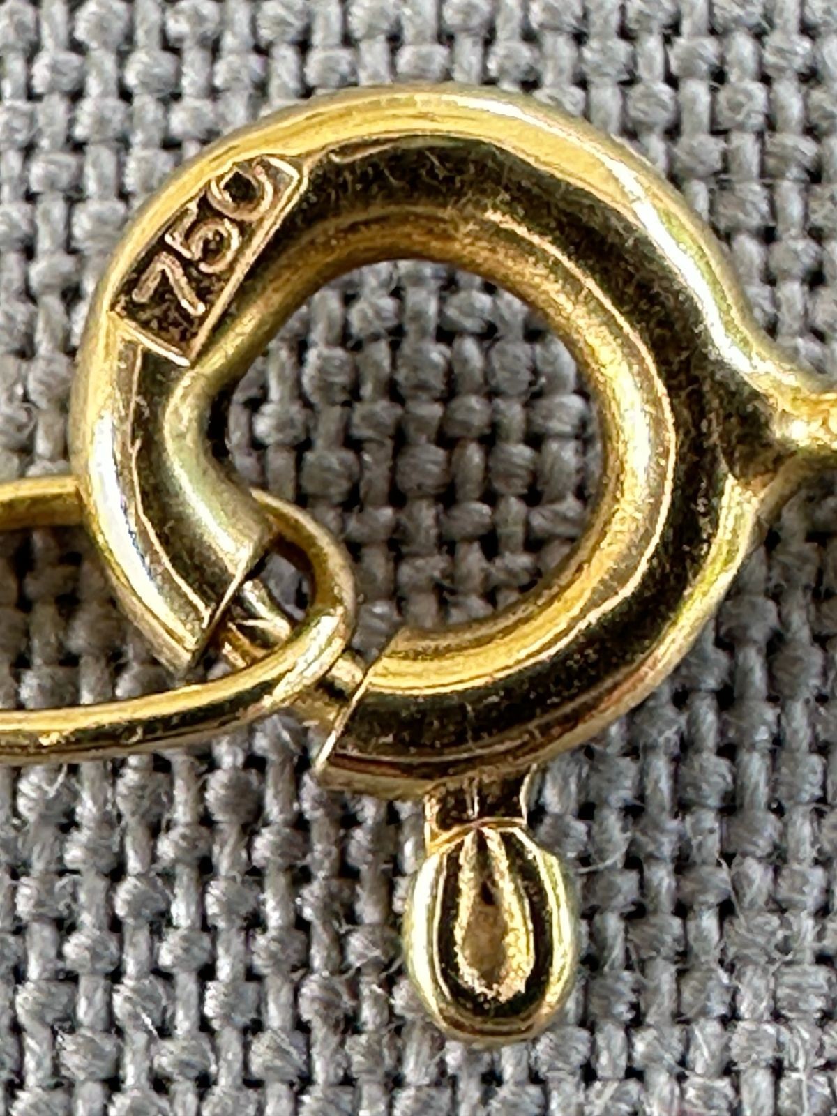 UnoAerre Italy 18K Yellow Gold Ball Bead Chain Necklace 5 Olive Stations 19.5″ 3