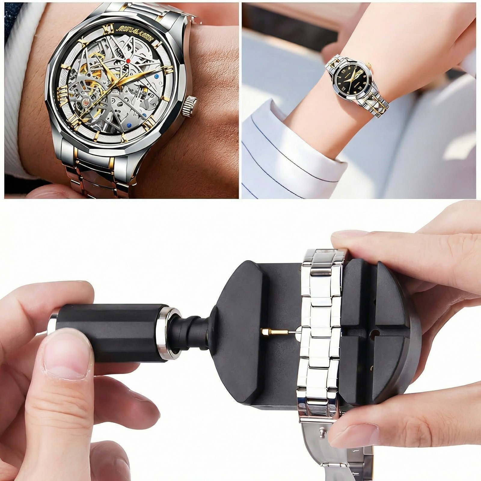 11 PCS Watch Link Removal Kit, Watch Band Sizing Tool for Watch Strap Adjustment