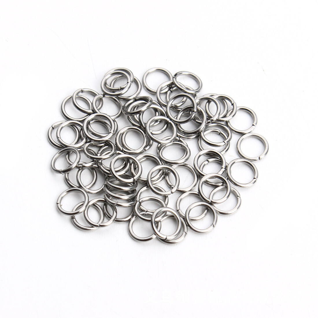 200pcs/lot Stainless Steel 3/4/5/6/7/8/10mm Open Jump Rings Connectors Findings