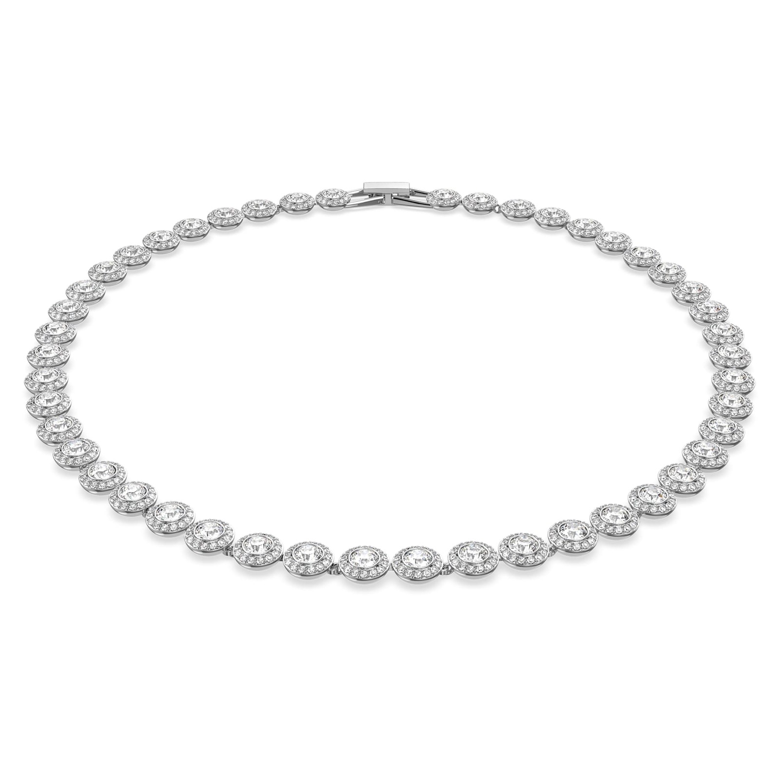 Swarovski Una Angelic Tennis Necklace – Round Cut, White, Rhodium Plated 5117703