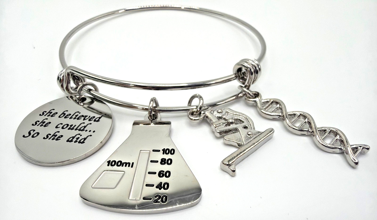 DNA Double Helix Jewelry Necklace Bracelet Earrings Nerdy Science Biology