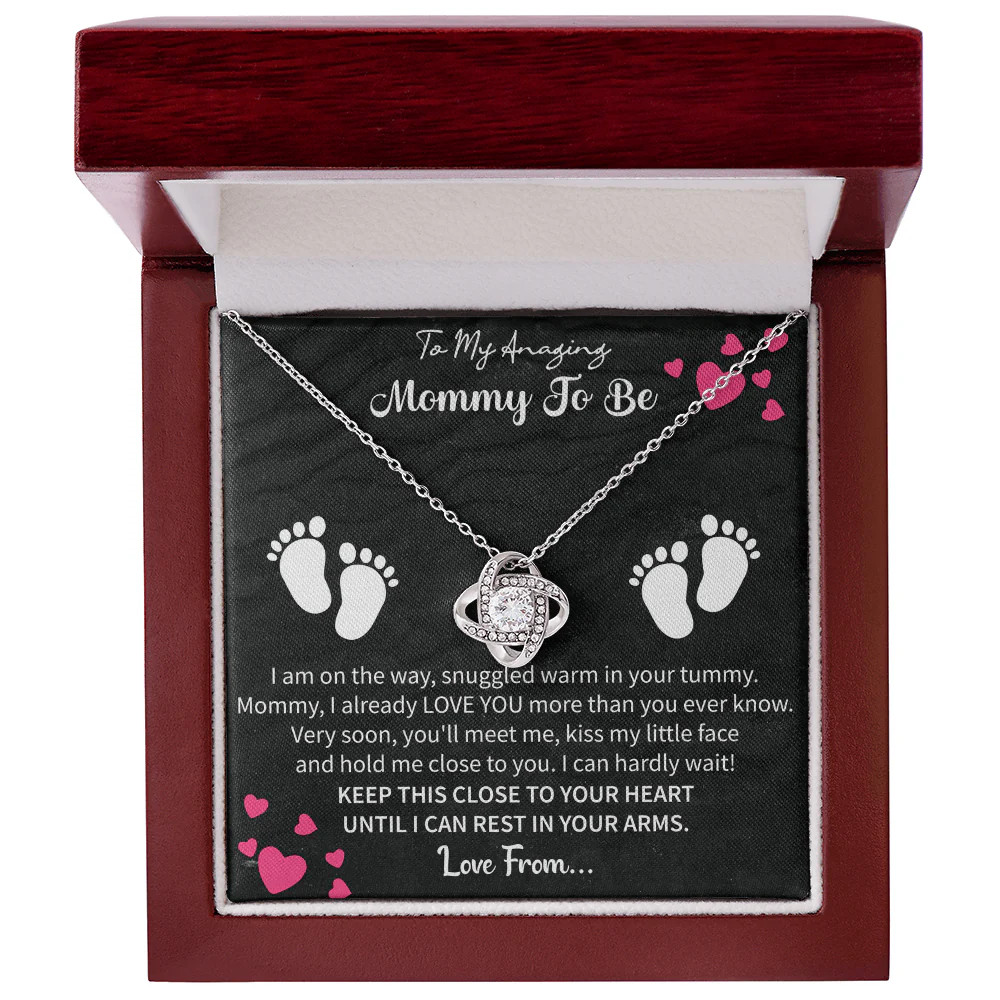 Mommy-to-Be Love Knot Necklace – MD103