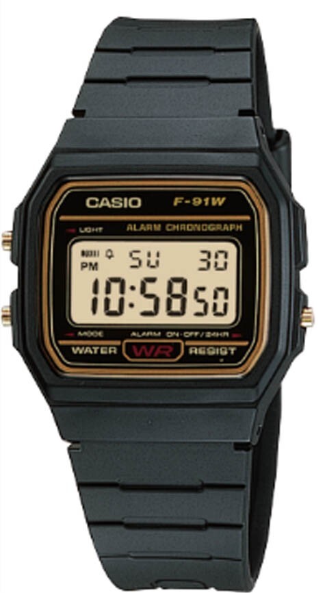 Casio F91WG-9 Men’s Classic Black Resin Band Alarm Chronograph LCD Digital Watch