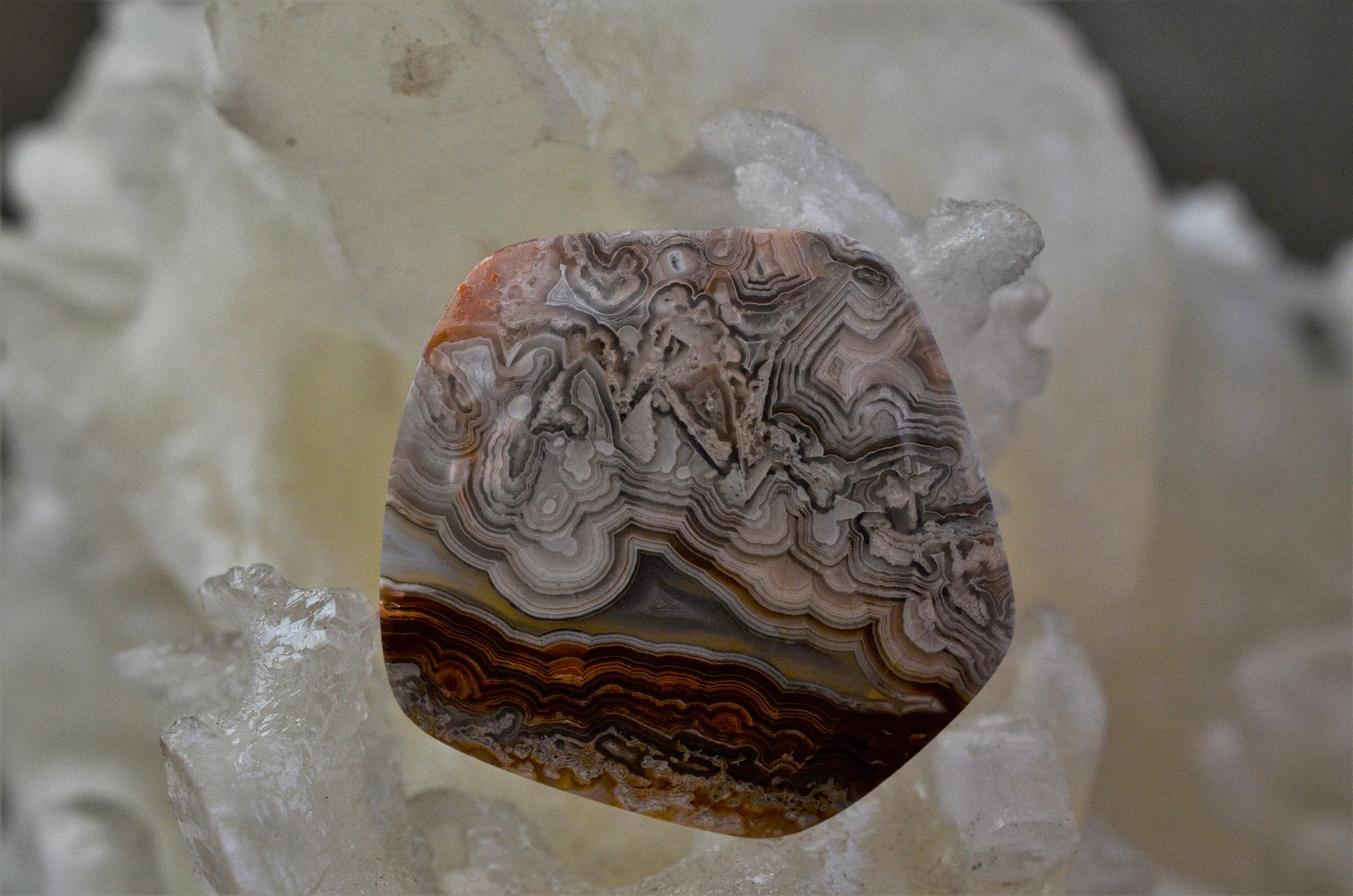 Mexican Crazy Lace Agate Free Form Cabochon 20 grams 42.63 X 44.05 X 6.90MM