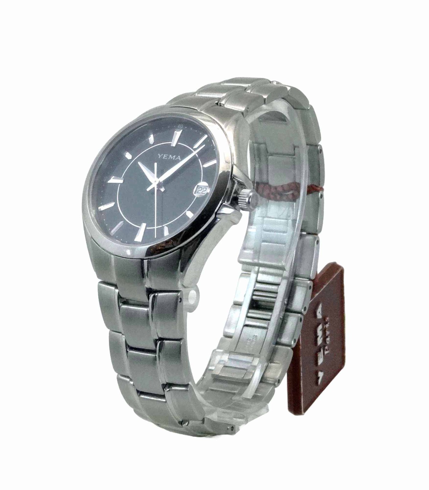 YEMA YM 717 Men’s Stainl-St Swiss Automatic Winding Day-Date Watch – NEW – 5-ATM
