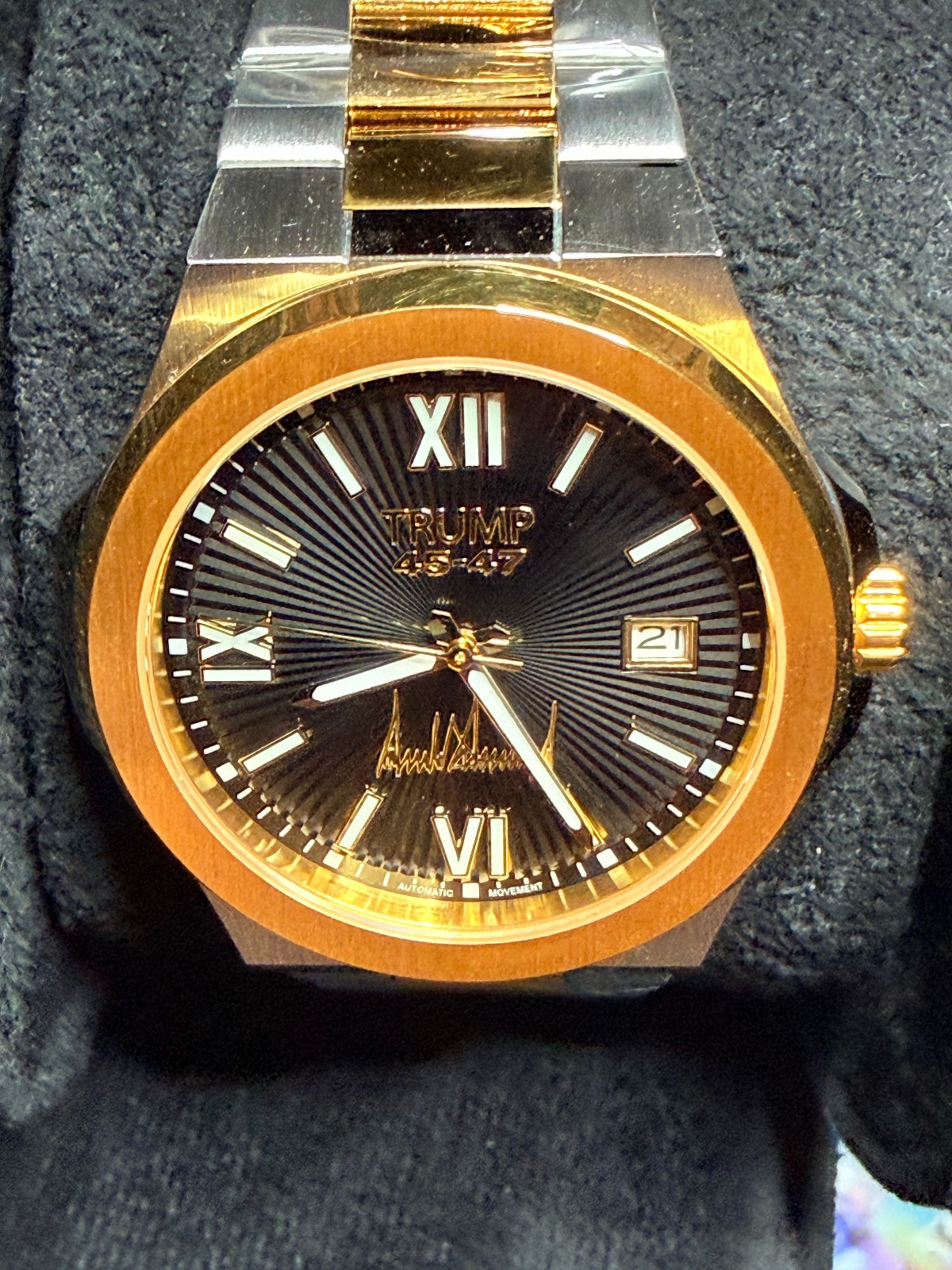 President DONALD TRUMP 45 47 Inauguration Jan 20 Watch BLACK SILVER GOLD # /500