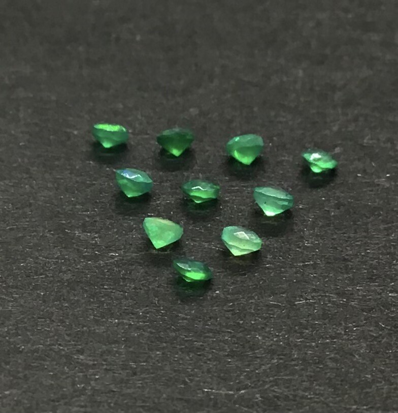 Ethiopian Opal Round Green Calibrated Treated Natural Gemstone for Ring Pendent
