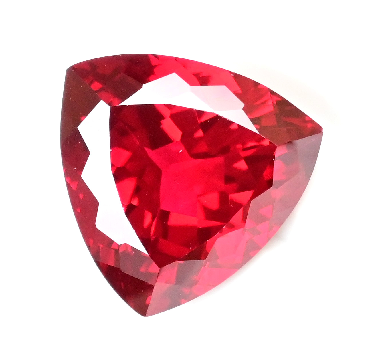 40.55 Ct Natural Mozambique Blood Red Ruby Trillion Certified Flawless Gemstone