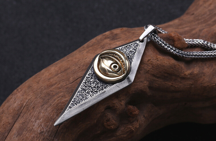 I07 Men’s Pendant Square Eye Sterling Silver 925