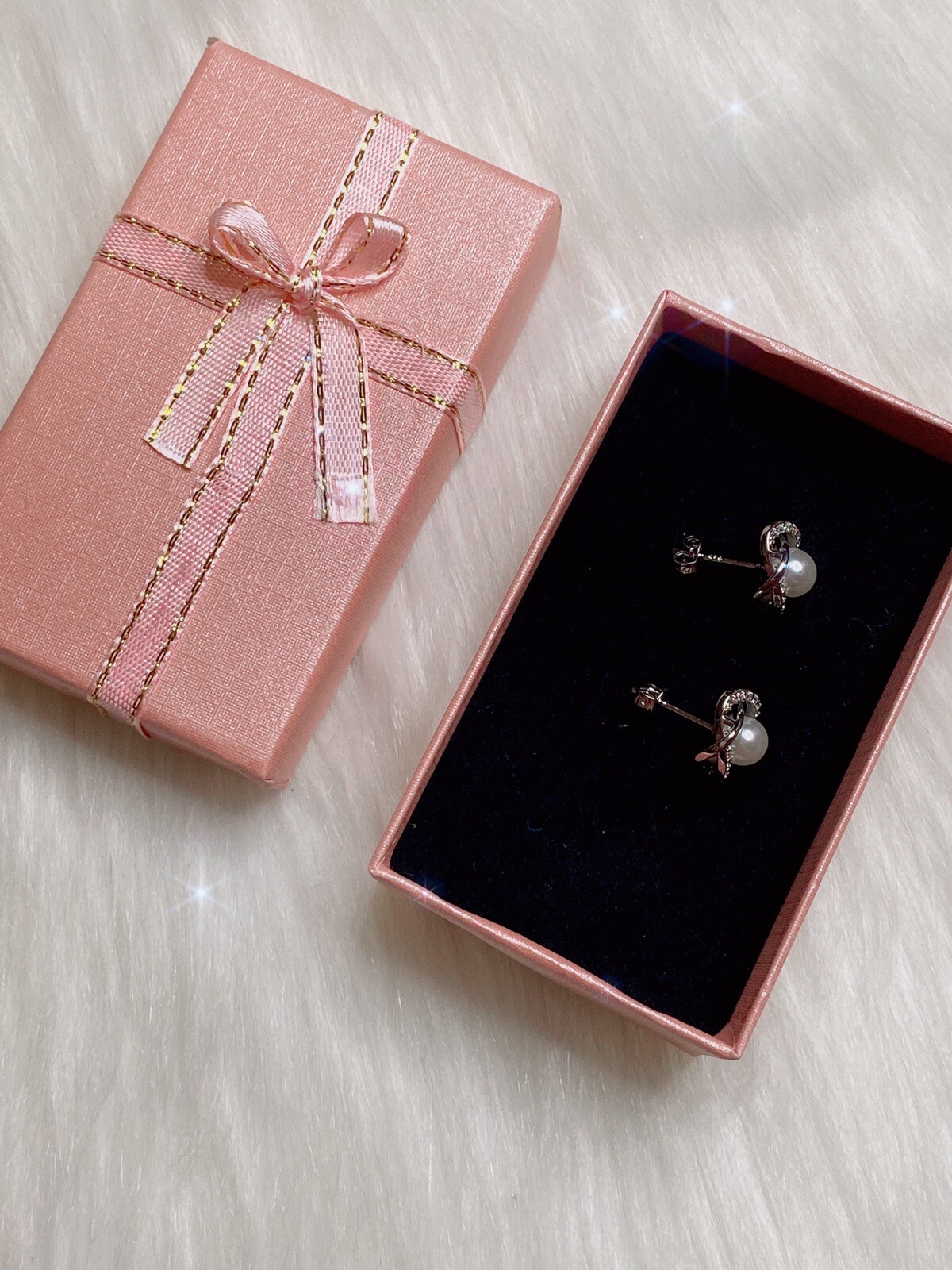 925 sterling silver freshwater pearl faux diamond stud earrings