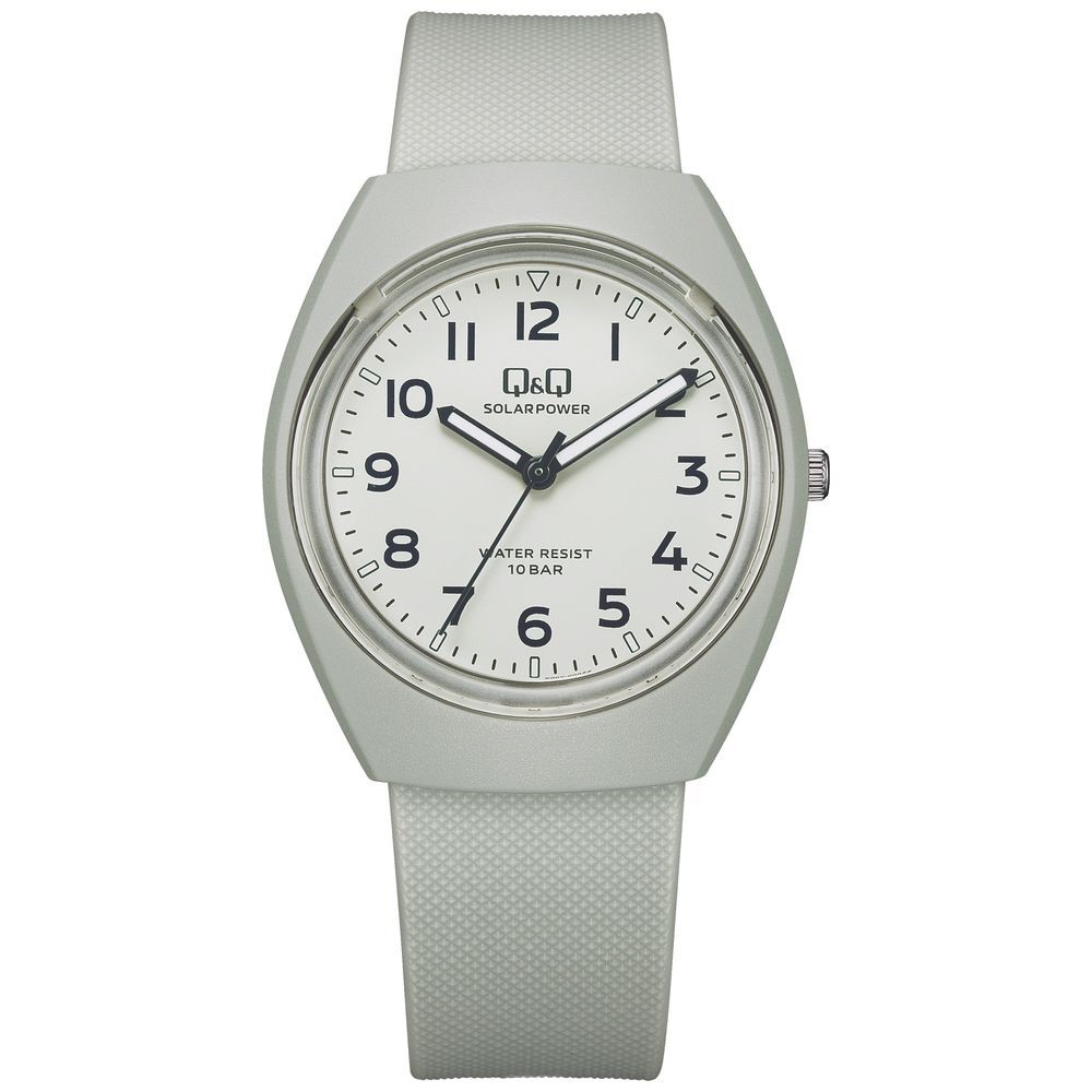 CITIZEN Q&Q E11A-007VK Solar Watch Gray Dial 10BAR Water Resistant Analog JAPAN