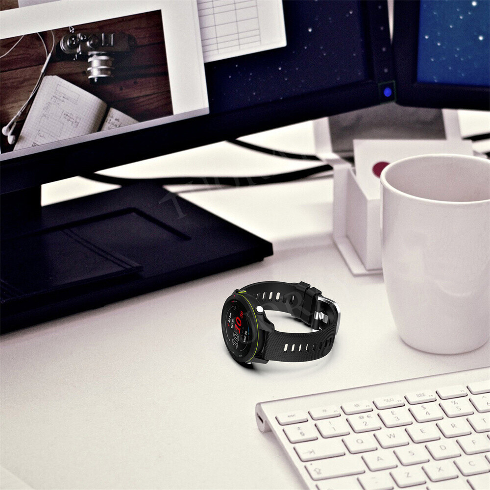 Sports Silicone Strap Band Case For Garmin Forerunner 255 / 265 Smart Watch Band