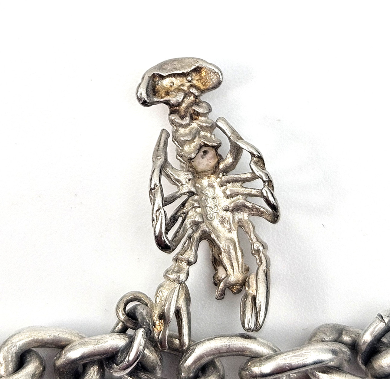 Vintage Sterling Silver 10 Charm Bracelet Nautical Animal Theme 35.4g