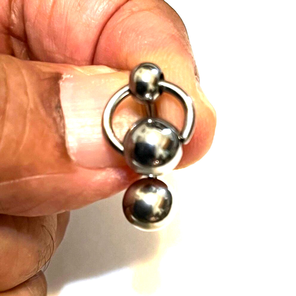 ALL LENGTH AVAILABLE; 2X8mm Surgical Steel Heavy Ball VCH Door Knocker Barbell.