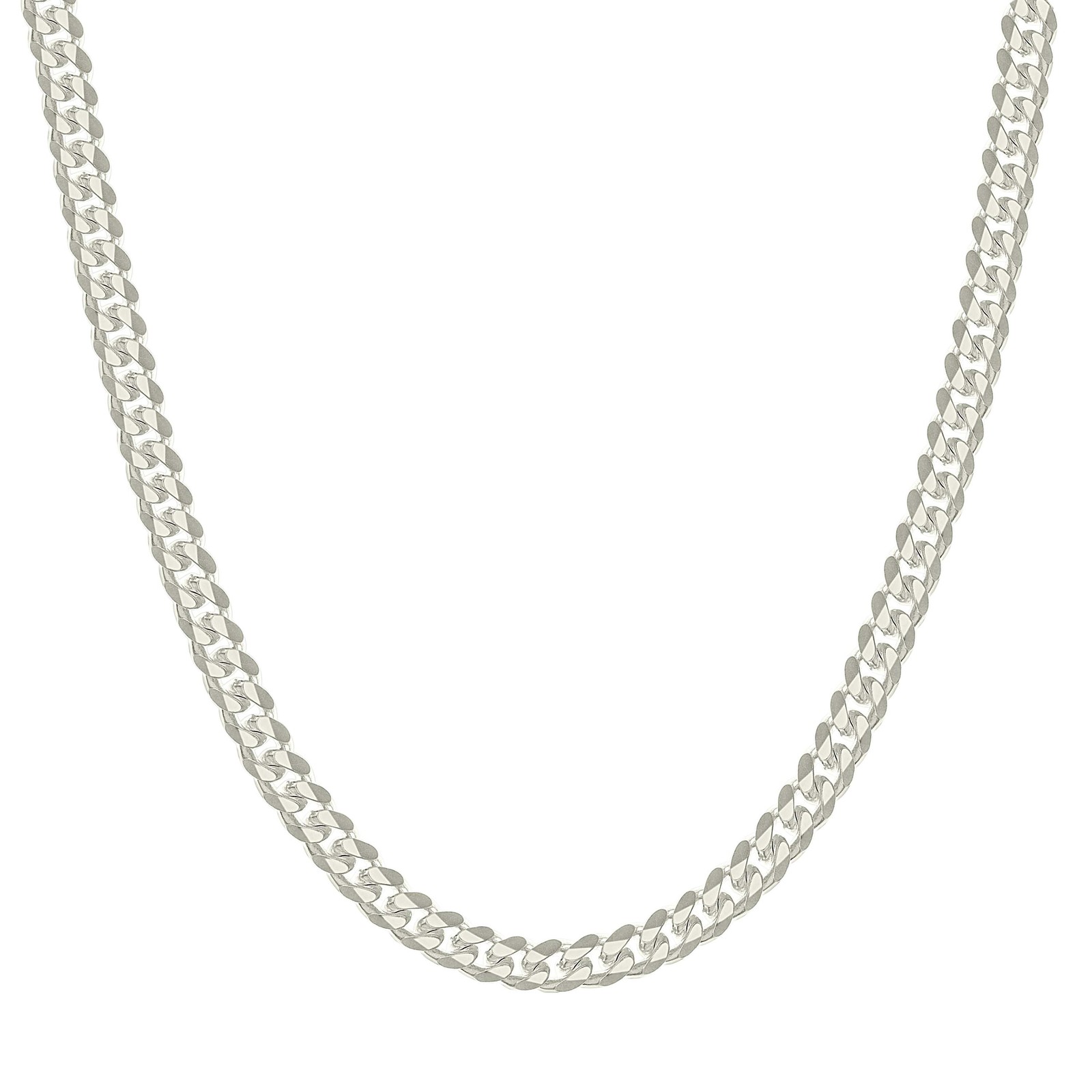 925 Sterling Silver Box Clasp Plain 6.3mm Solid Miami Cuban Chain | 16″ to 26″