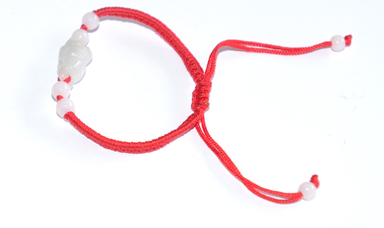Macrame Friendship Adjustable Red Cord Feng Shui Jade Charm Bracelet Pi Yao