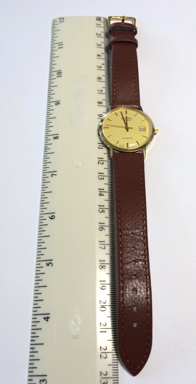 Vintage 9ct Gold Rotary Watch. Swiss. Hallmarked Box & Papers Mint condition