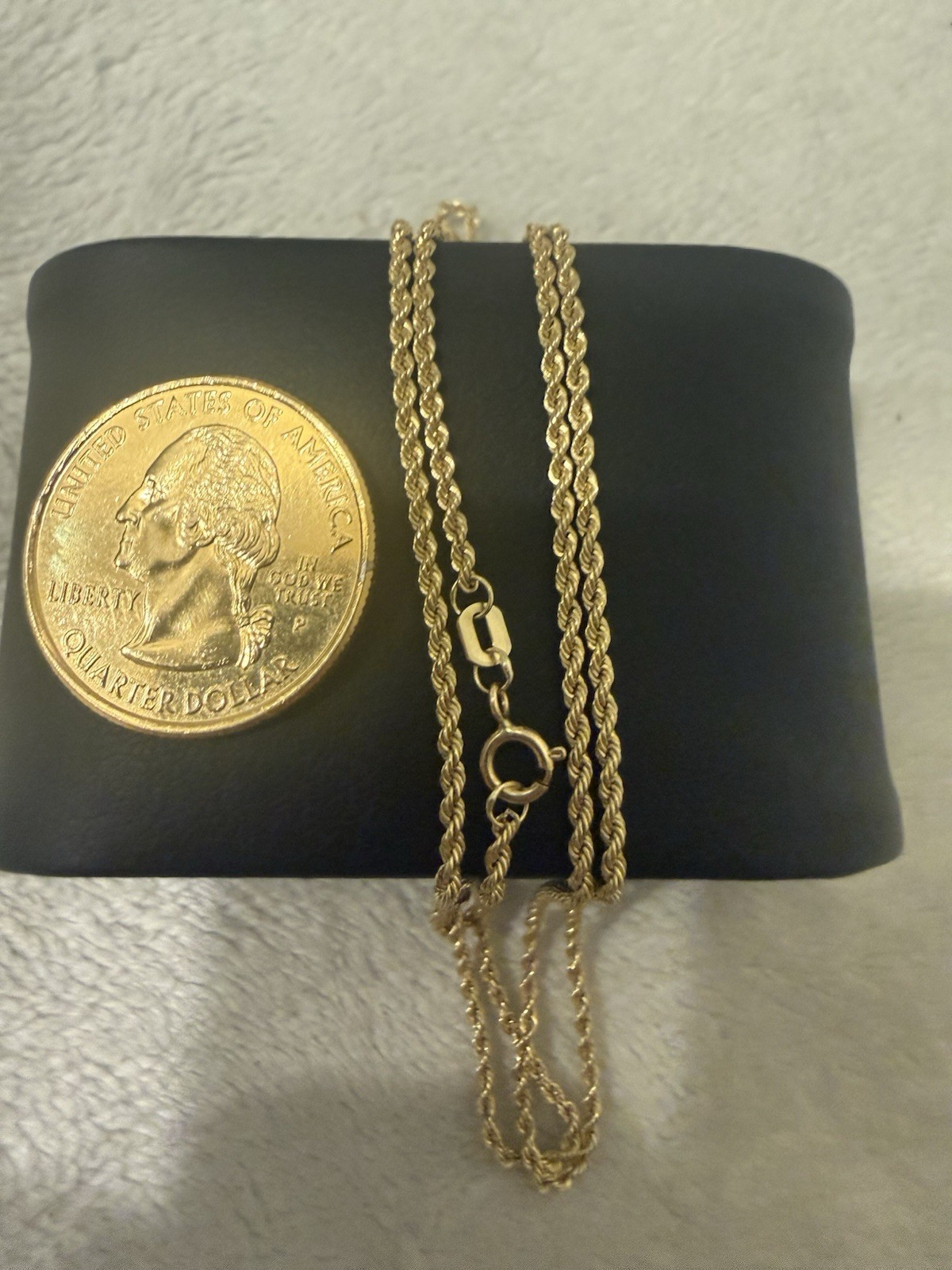10kt Solid Yellow Gold Rope Chain 24” Inch 1.5mm Necklace Brand New Stamped