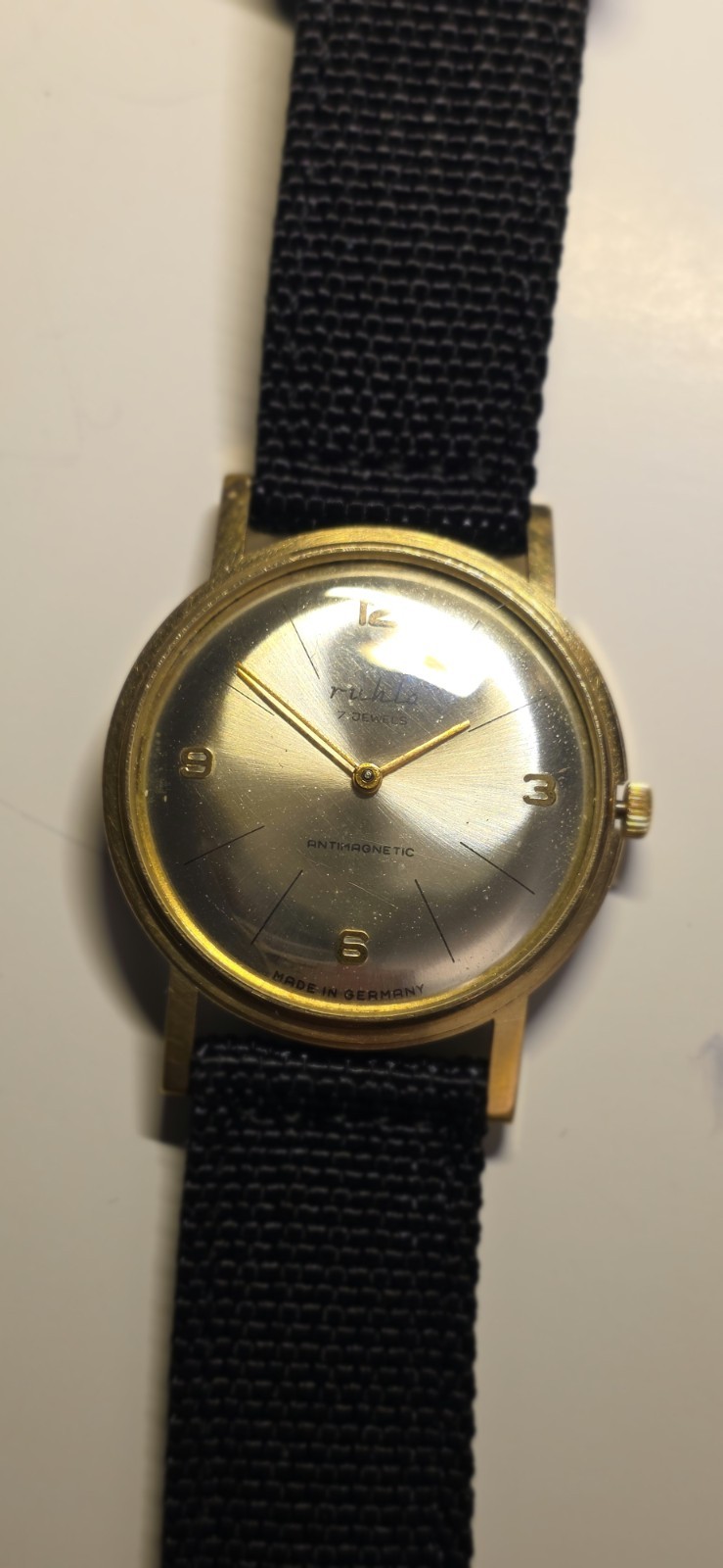 vintage watch Ruhla Gold Color Or Plated Working