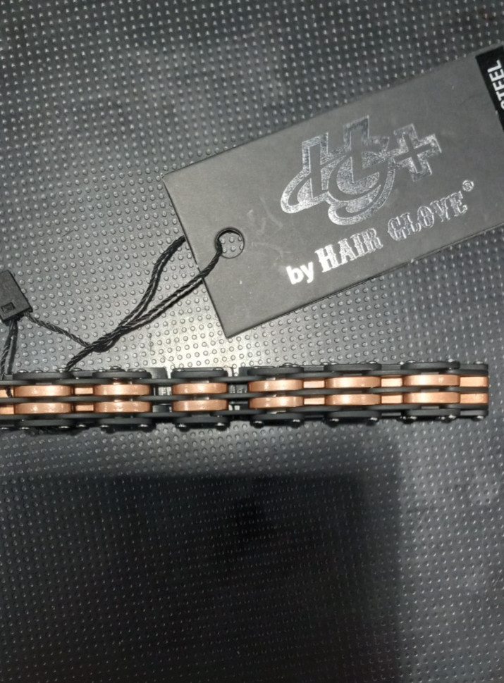 Black & Bronze Stainless-Steel Bracelet Heavy Duty (Unisex) 84095