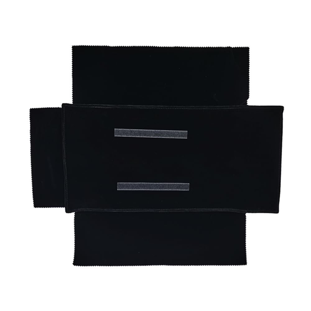 Travel Jewelry Organizer Case Roll Bag for Necklaces & Bracelets – Black Velvet
