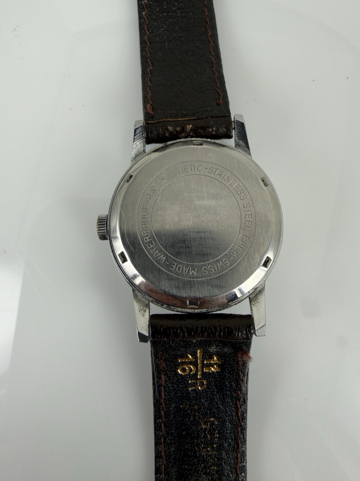 1970’s Mickey Mouse Watch by Bradley Swiss 17 jewel movement 33mm case Running