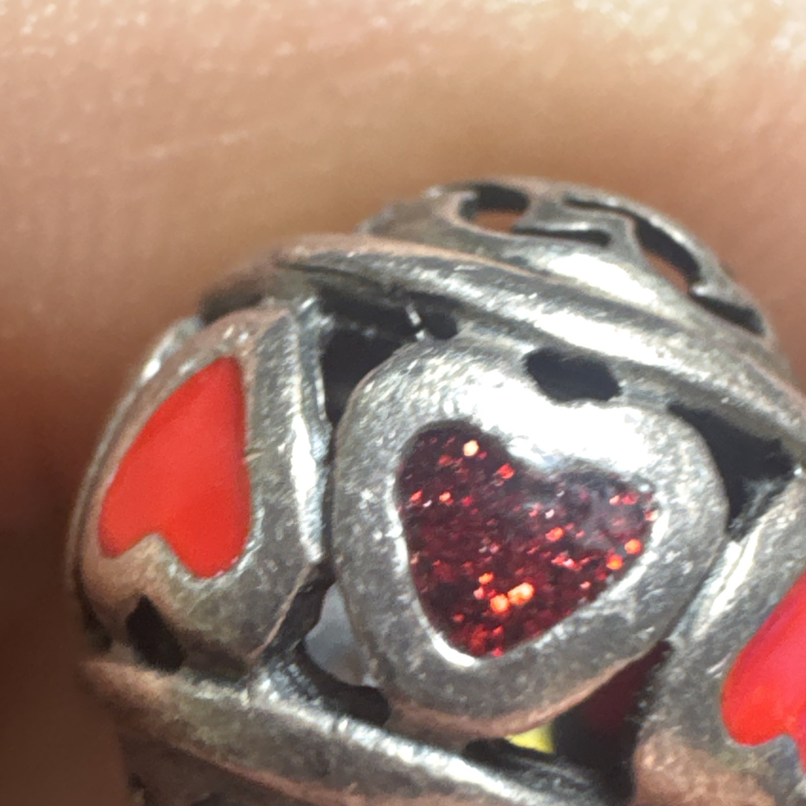 Michael Anthony Italy MA Sterling Silver 925 Charm Multi Red Hearts Lot Love