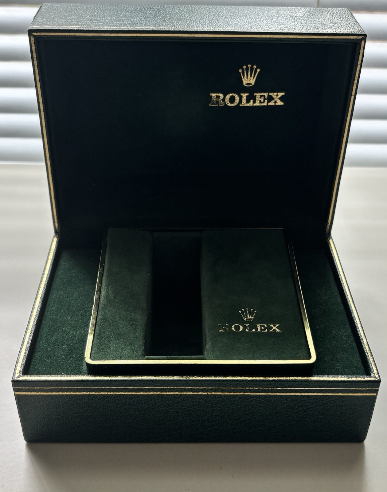 Vintage Rolex Green Watch Box Bufkor USA w/ Insert Display Case