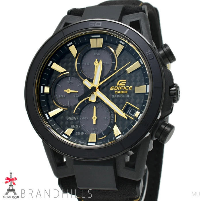 Casio Edifice EFS-S640ZE-1AJR Solar Carbon SS Aluminum Alcantara Used