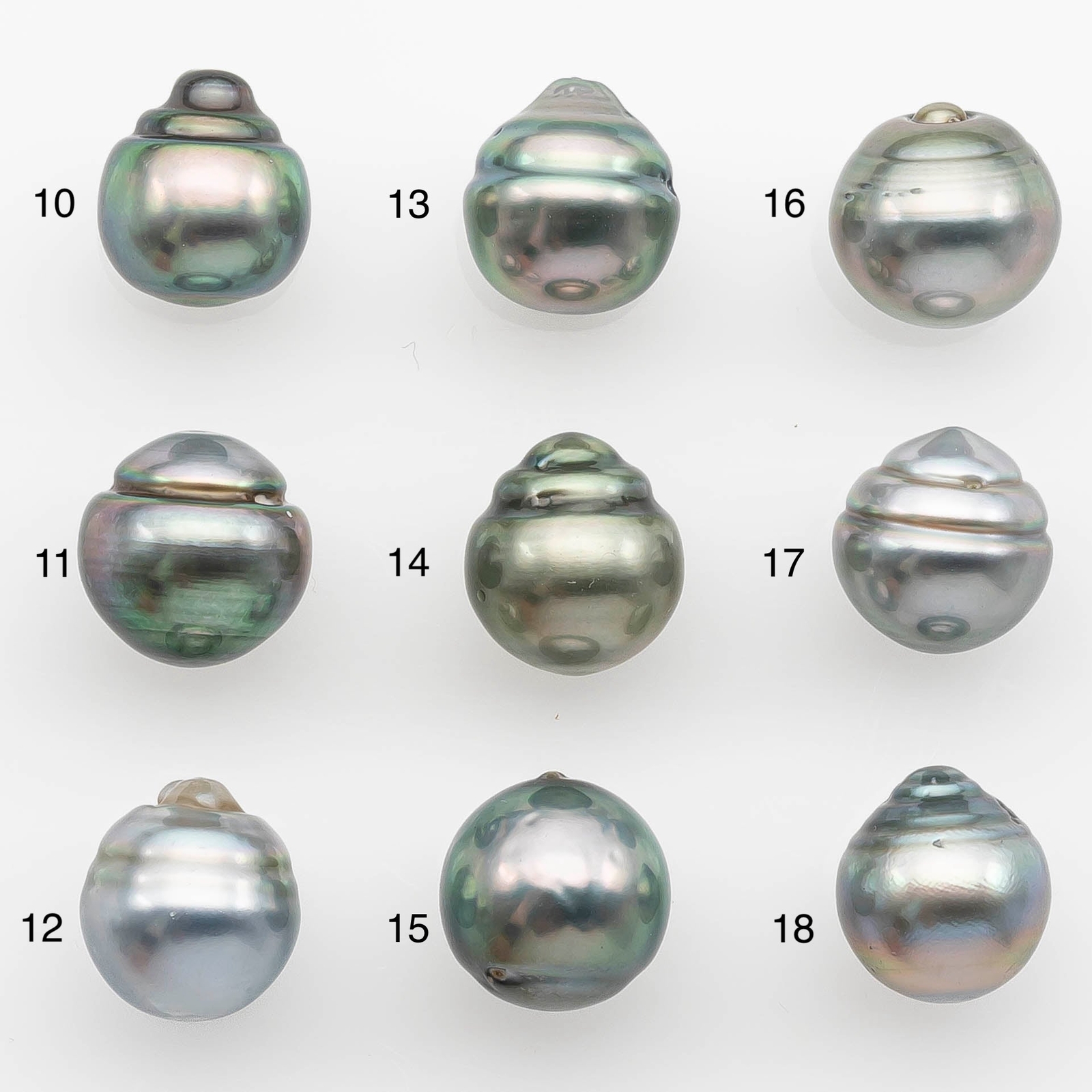 10-11mm Tahitian Pearl with High Luster and Natural Color in Silver Blue with M