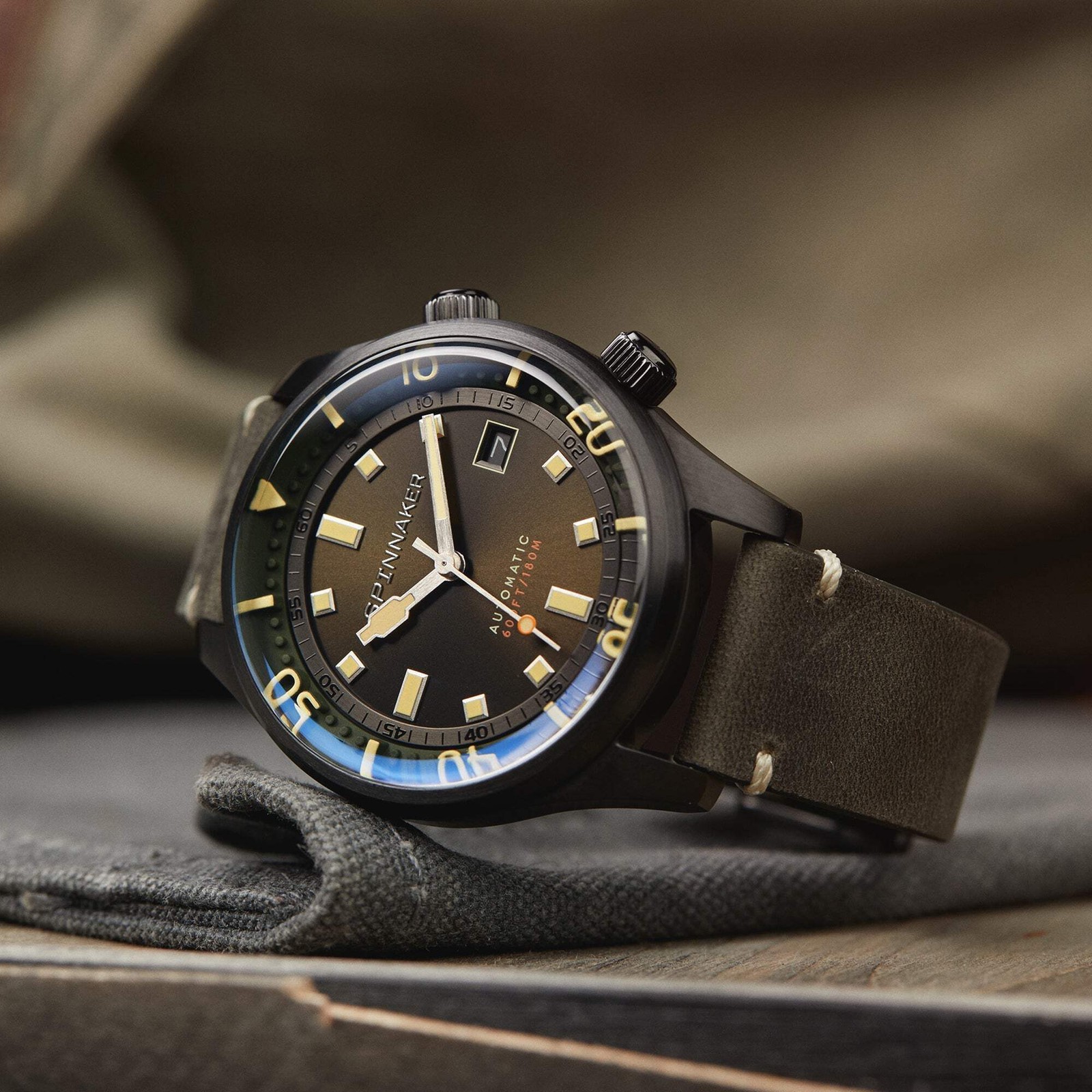 Spinnaker Bradner Green / Black / Leather | Green Dial 42mm Japanese Automatic W