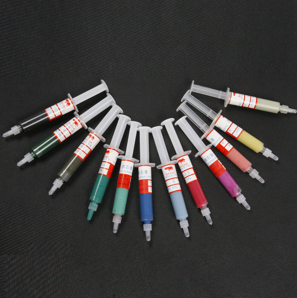 Diamond Polishing Lapping Grinding Paste Syringes W0.5-W40 Grit 320-10000