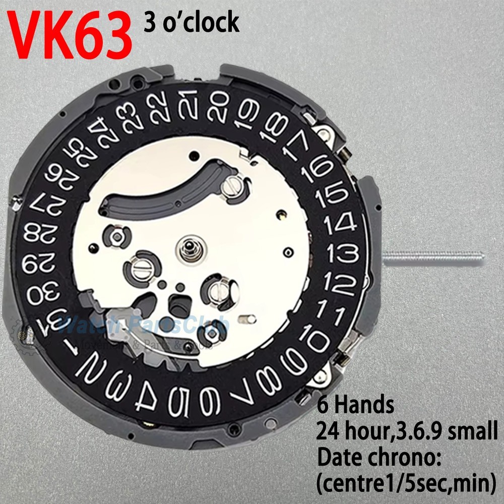 Japan VK63 VK64 VK67 VK68 Quartz Movement Aftermarket Watch Replacement Parts