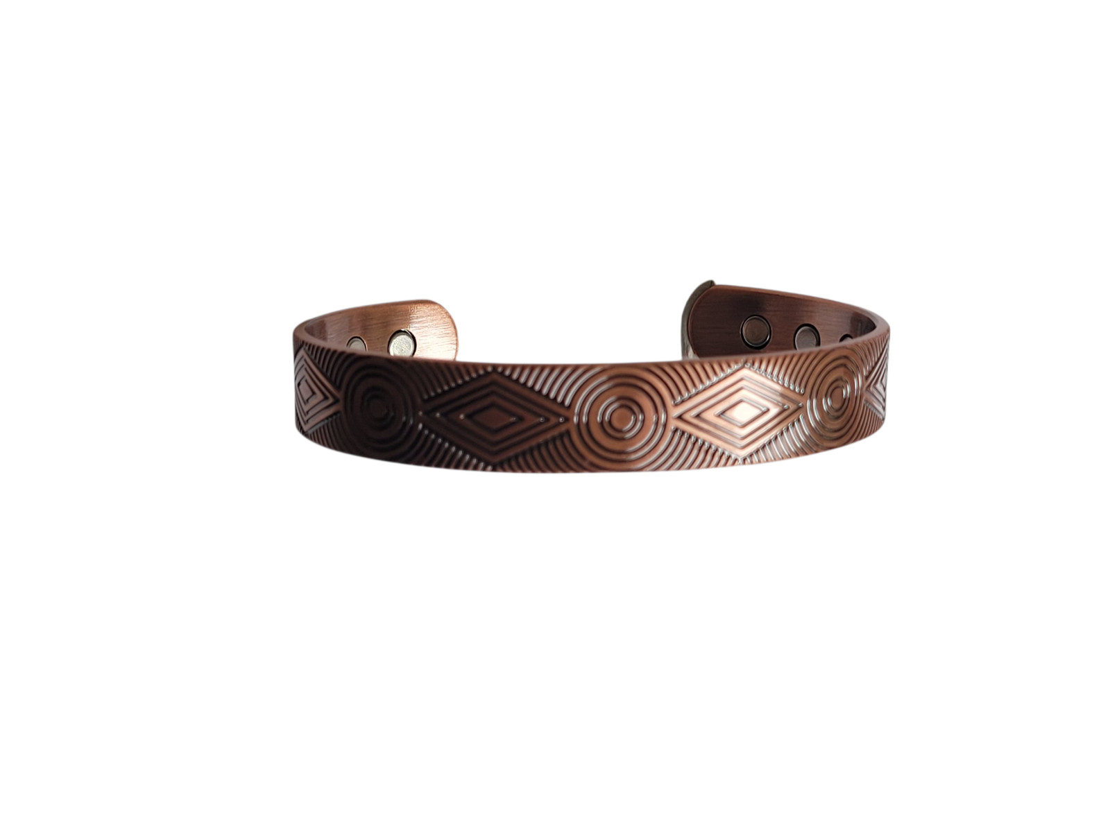 Artisan Pure Solid Copper Magnetic Bracelet Arthritis Therapy Cuff Geometric