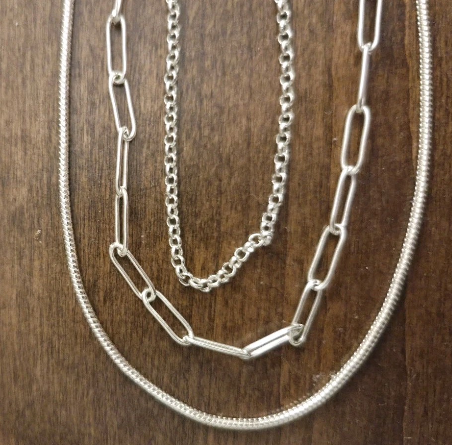 Multi Strand Silver-toned Necklace