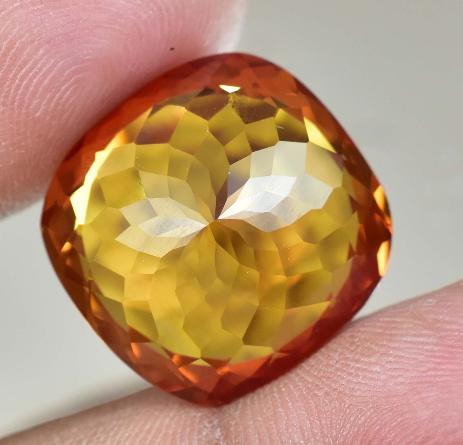 FLAWLESS Natural Imperial Topaz 27.10 Ct Cushion Certified Untreated Gemstone
